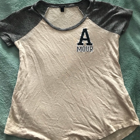 J. Crew linen “Amour” baseball tee - Picture 2 of 4